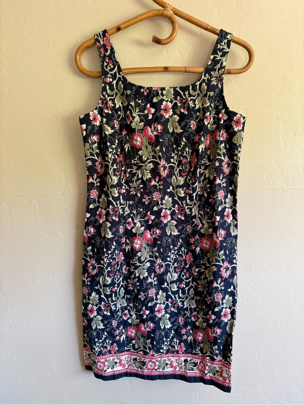 NWT 2002 Vintage Faded Glory 100% Cotton Floral Summer Dress Size Medium Y2K